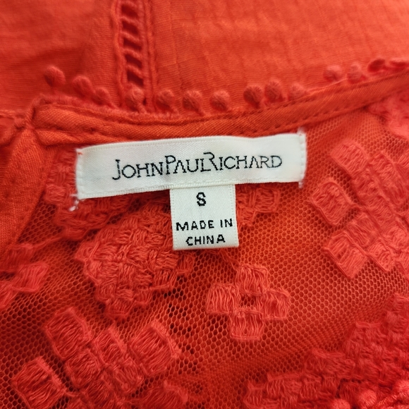 John Paul Richard Midi Flowy Dress with Lace Detail  Size Small - Picture 3 of 8